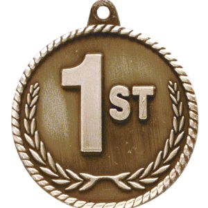 2 inch high relief bronze medal