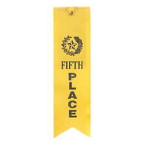 2'' x 8'' 5th place ribbon with string