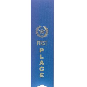 2'' x 8'' 1st place ribbon with pinked top