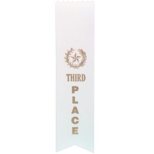 2'' x 8'' 3rd place ribbon with pinked top