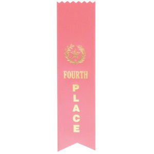 2'' x 8'' 4th place ribbon with pinked top
