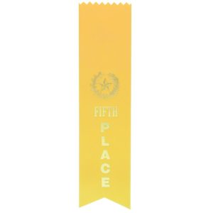 2'' x 8'' 5th place ribbon with pinked top