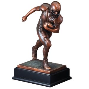 13 inch football player sculpture