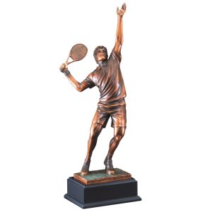 19 inch male tennis player sculpture