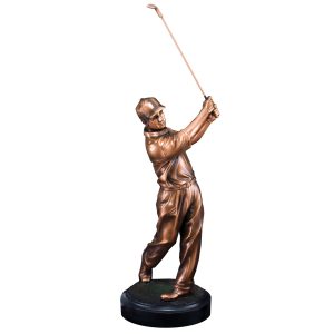 Golf player sculpture award