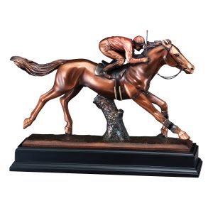 16'' x 11.5'' jockey sculpture