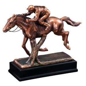 11.5'' x 9.5'' jockey sculpture