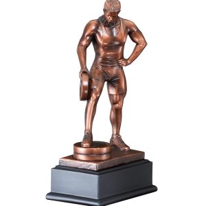 12 inch male weightlifting sculpture