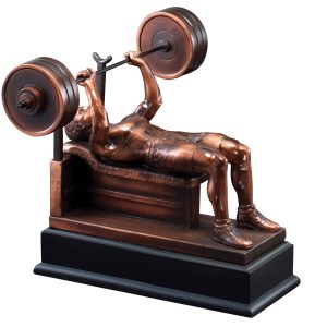 9 inch male bench press weightlifting sculpture