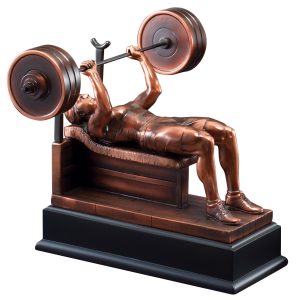 9 inch female bench press weightlifting sculpture