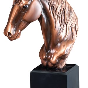 12 inch horse head sculpture