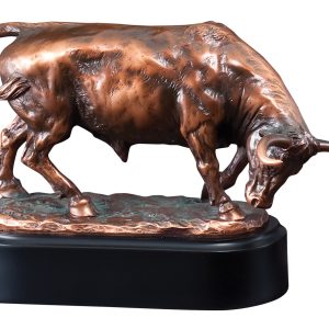 6'' x 7.5'' bull sculpture
