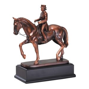 10.5 inch female dressage sculpture
