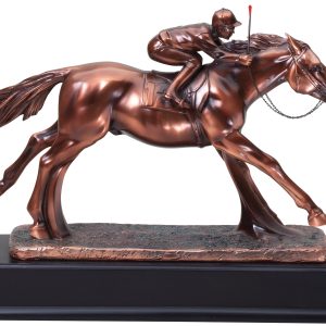 12.5'' x 10.5'' jockey sculpture
