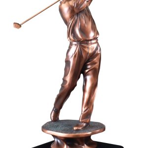 Male golf swing sculpture