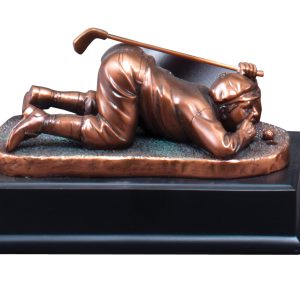 3.5'' x 6'' comic golfer sculpture
