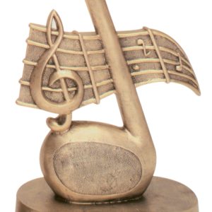7.75 inch music note resin award