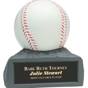 4 inch white baseball resin