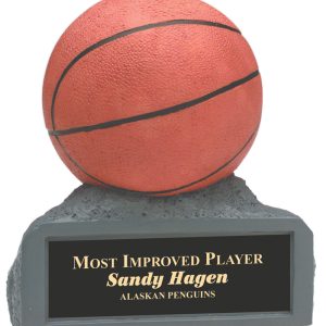 4 inch orange basketball resin award