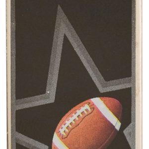 2 inch football star dog tag