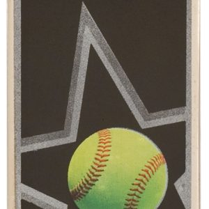 2 inch softball star dog tag