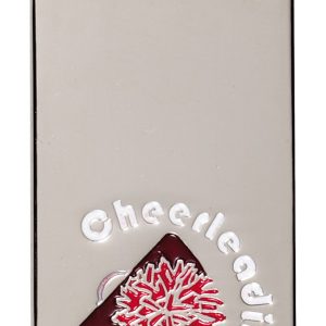 2 inch chrome cheerleading dog tag