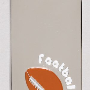 2 inch chrome football dog tag