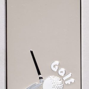 2 inch chrome golf dog tag