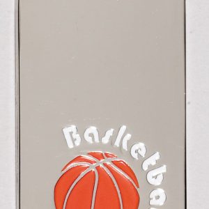2 inch chrome basketball dog tag