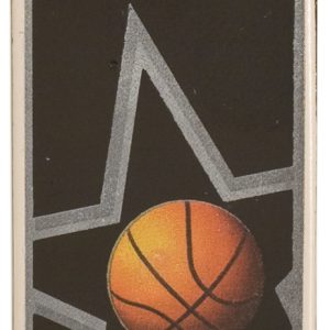2 inch star basketball dog tag