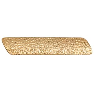 Small service bar pin with bright gold finish and butterfly clutch back. Pin length is 0.5''