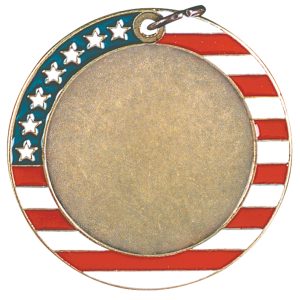 2.5 inch American flag medallion