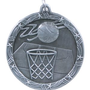 1.75 inch silver shooting star medals